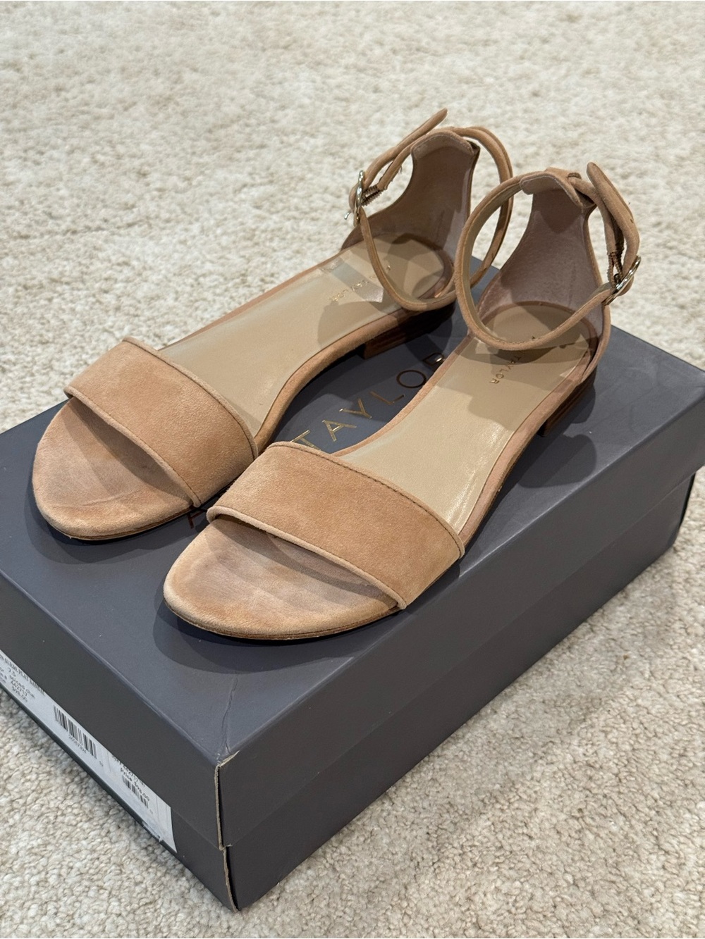 Ann Taylor Tan Suede Sandals Size 7.5